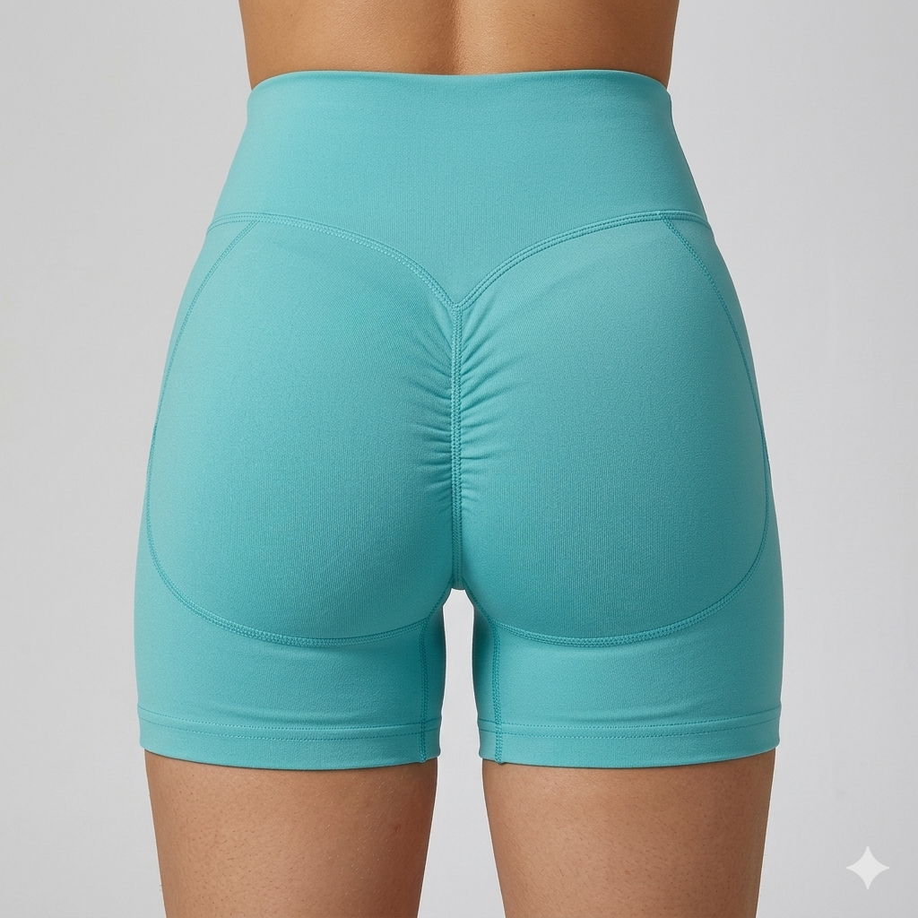 Summer High Waisted Yoga Shorts Fashionable and Sexy Running Fitness Pants Solid Color Yoga Leggings