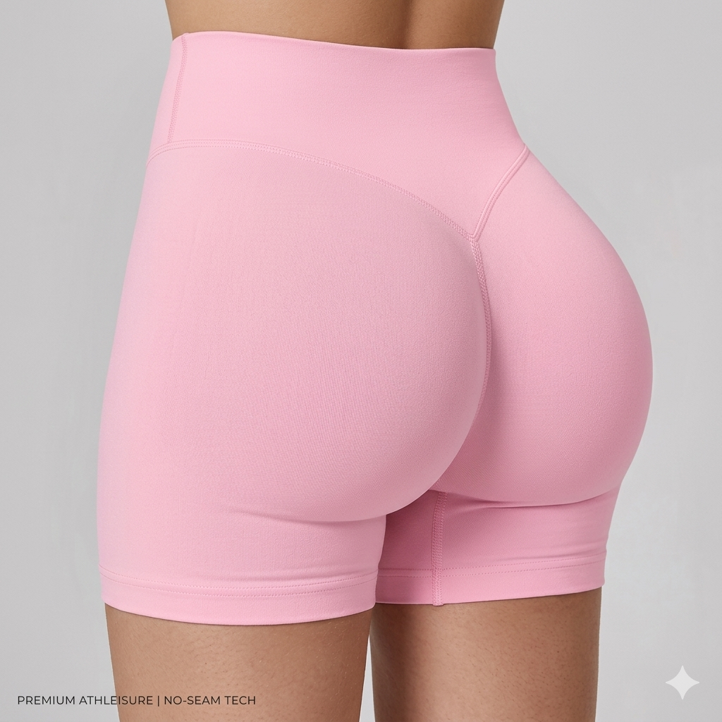 Summer High Waisted Yoga Shorts Fashionable and Sexy Running Fitness Pants Solid Color Yoga Leggings
